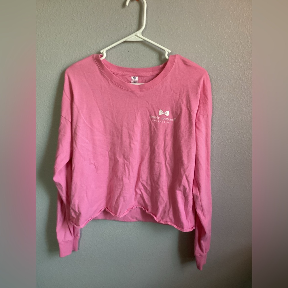 Long sleeved cropped simply southern tee
